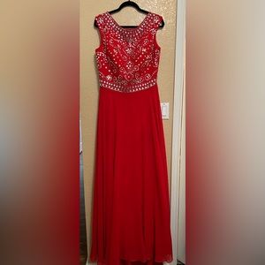 Stunning Red Rhinestone Dress